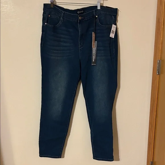 Nanette Lepore Dark Blue High Rise Skinny Jeans 20W nwt - Picture 1 of 3